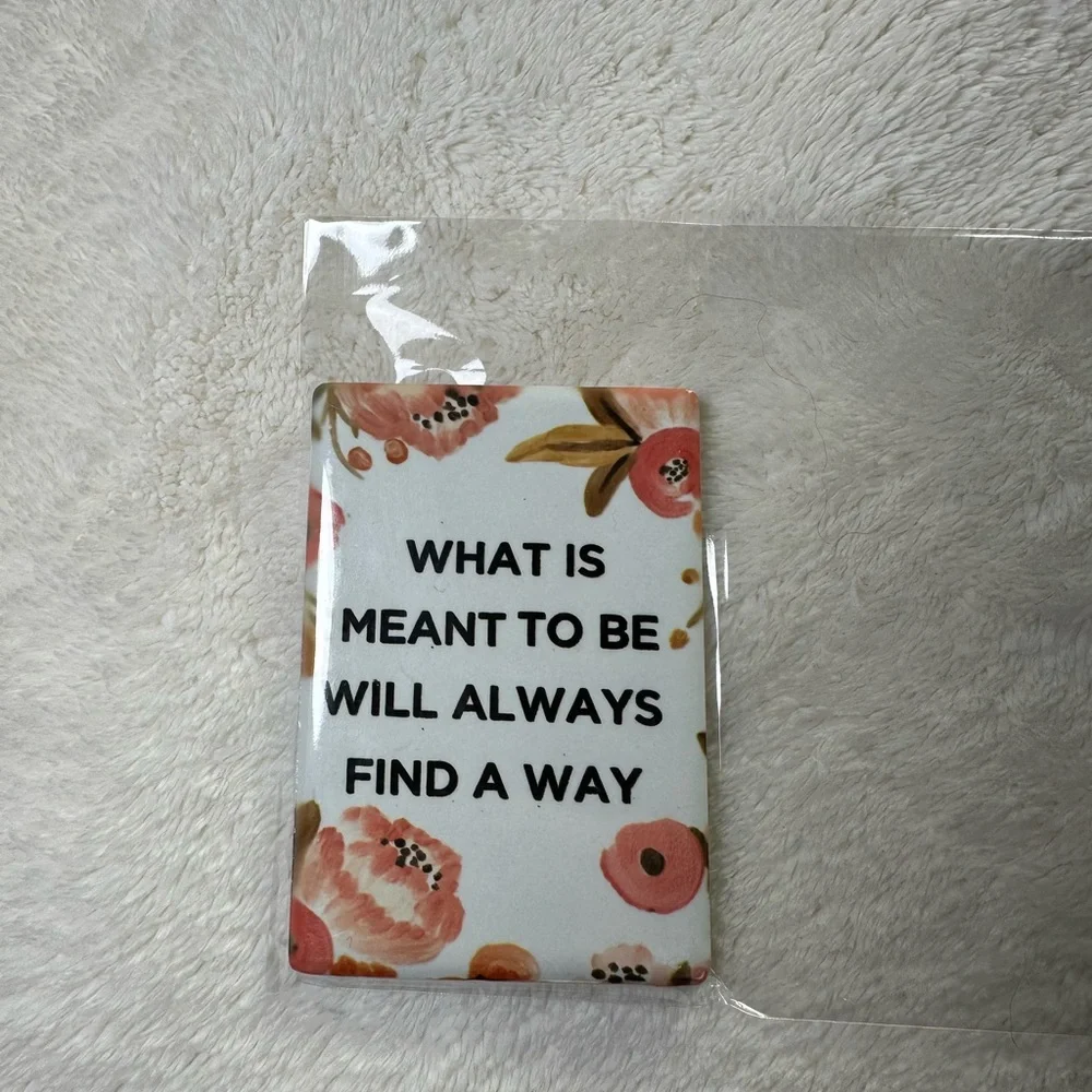 Set of 2 Inspirational Magnets Dear God, Thank You & What is Meant to Be… NWT